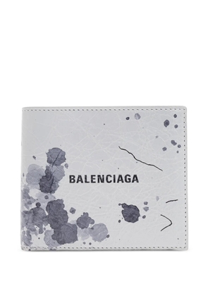 Balenciaga printed leather wallet - Grey
