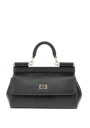 Dolce & Gabbana mini Sicily grained-leather tote bag - Black