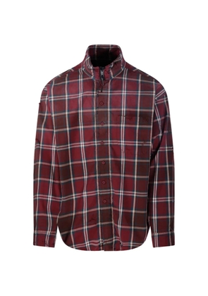 Balenciaga zip-up tartan shirt - Red