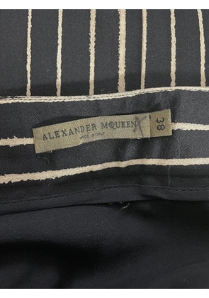 Alexander McQueen Pre-Owned striped slim-fit trousers - Black