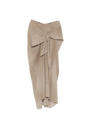 Ermanno Scervino knotted draped maxi skirt - Neutrals