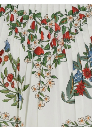 FARM Rio floral-print pleated blouse - White