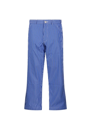 Comme Des Garçons Shirt button-fastening striped trousers - Blue