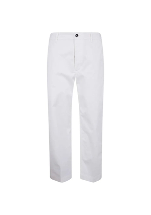 Nine In The Morning logo-patch trousers - White