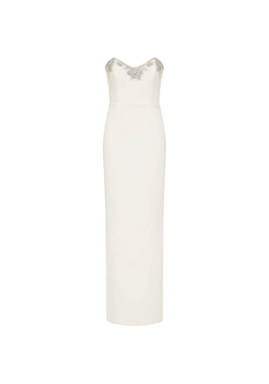 Rebecca Vallance Melva strapless beaded maxi dress - White