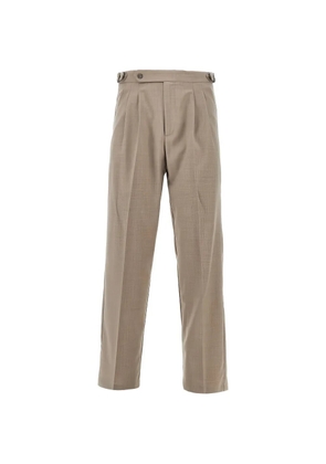 MARSEM pleated buckle-adjuster trousers - Neutrals