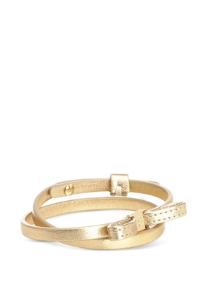 Ferragamo bow leather bracelet - Gold