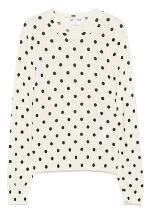 Comme Des Garçons Comme Des Garçons polka-dot sweater - White
