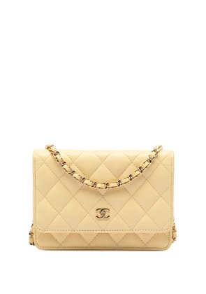 CHANEL Pre-Owned 2020 Mini CC Lambskin Wallet on Chain crossbody bag - Yellow