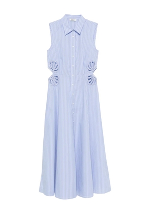 SANDRO cut-out striped dress - Blue
