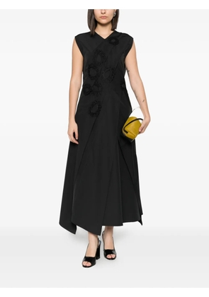 LITKOVSKA embroidered layered maxi dress - Black