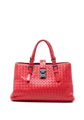 Bottega Veneta Pre-Owned 2012-2026 Small Nappa Intrecciato Roma satchel - Red