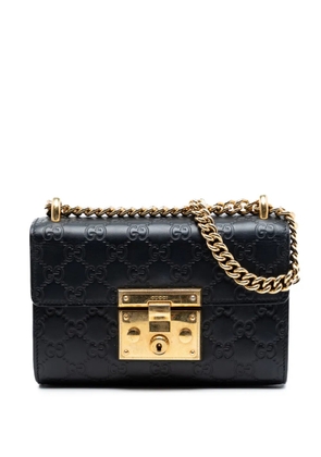 Gucci Pre-Owned 2016-2026 Small Guccissima Padlock crossbody bag - Black