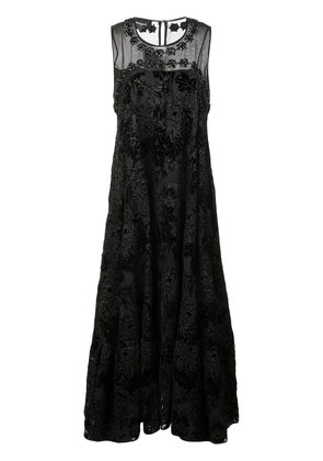 Rochas floral brocade dress - Black