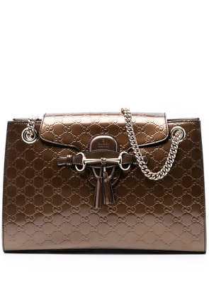 Gucci Pre-Owned 2016-2026 Large Guccissima Emily shoulder bag - Brown