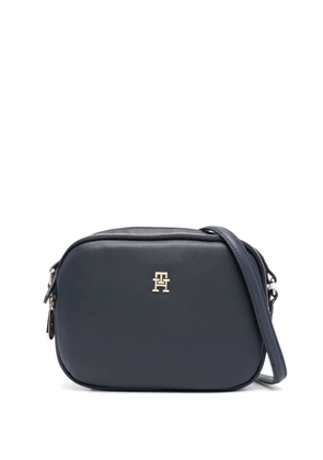 Tommy Hilfiger logo-plaque faux-leather crossbody bag - Blue