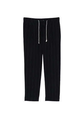 Eleventy pinstripe-pattern drawstring trousers - Blue