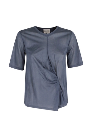 Semicouture twist-detail T-shirt - Blue