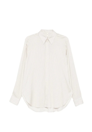 Petar Petrov striped curved-hem shirt - White