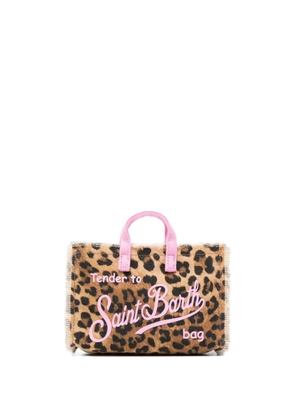 MC2 Saint Barth leopard-print phone bag - Brown