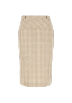Iceberg check ruffled midi skirt - Neutrals