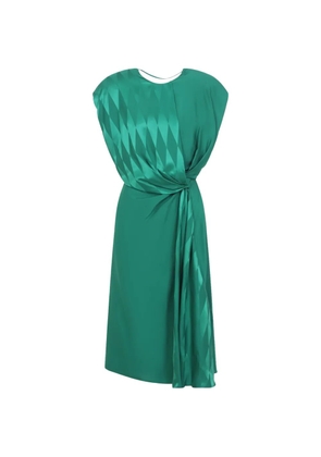 Versace twist-detail silk dress - Green