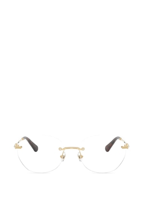 Swarovski rimless geometric-frame glasses - Gold