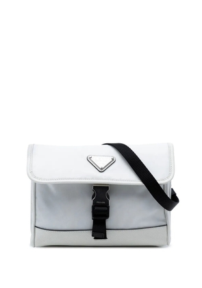 Prada Pre-Owned 2013-2025 Saffiano Trimmed Re Nylon Smartphone Case crossbody bag - White