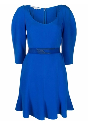 Stella McCartney puff-sleeve belted dress - Blue