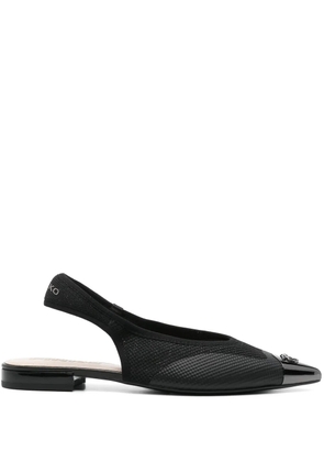 PINKO lurex-detail ballet flats - Black