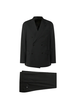 Lardini double-breasted wool suit - Black