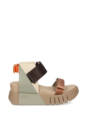 United Nude Delta Run panelled touch-strap sandals - Neutrals