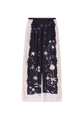 Forte Forte celestial-print wide-leg trousers - Black