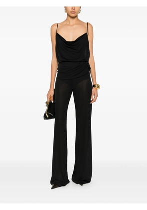 THE ANDAMANE Carla draped cowl-neck jumpsuit - Black