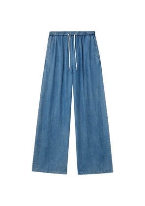 b+ab drawstring-waistband wide-leg jeans - Blue