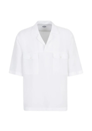 Vincenzo Di Ruggiero camp-collar flap-pocket T-shirt - White