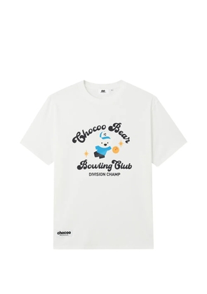 CHOCOOLATE bear-print cotton T-shirt - White