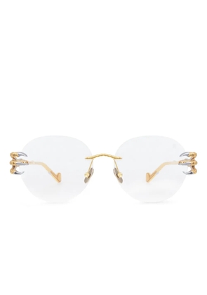 ANNA-KARIN KARLSSON The Caw round glasses - Gold