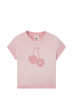 b+ab cherry-print crystal-embellished T-shirt - Pink