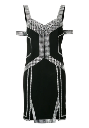 Philipp Plein embellished trim dress - Black