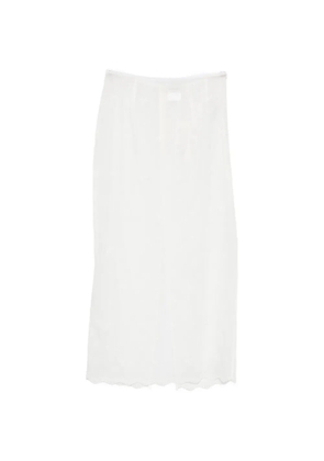 Magda Butrym embroidered scalloped-hem midi skirt - White