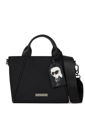 Karl Lagerfeld Ikon canvas tote bag - Black