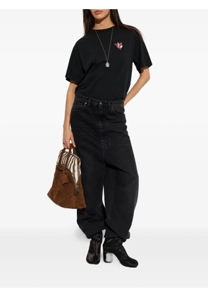 Maison Margiela floral-print T-shirt - Black