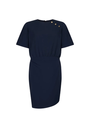 LIU JO button-embellished asymmetrical dress - Blue
