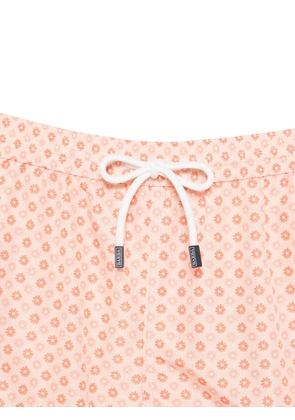 Barba floral-print drawstring swim shorts - Orange