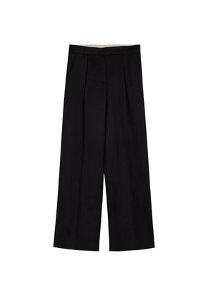 AKYN Perla pleated wide-leg trousers - Black
