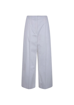 Max Mara pleated wide-leg trousers - White