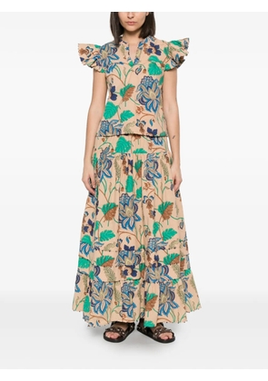 PHILIPPA 1970 Wendy floral-print blouse - Neutrals