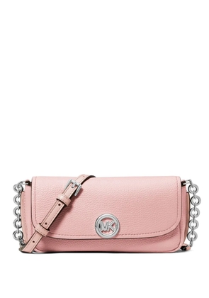 Michael Kors pebbled-leather chain-link shoulder bag - Pink