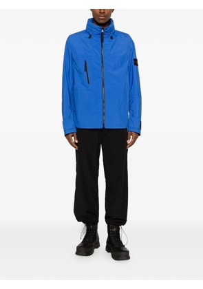 Stone Island logo-patch zip-up jacket - Blue